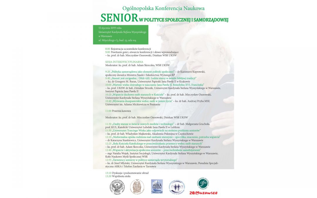 Ogólnopolska Konferencja Naukowa pt. “Senior  w polityce społecznej i samorządowej”