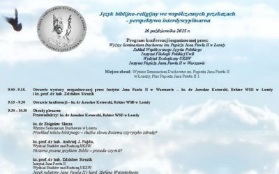 Konferencja naukowa – Język biblijno-religijny we współczesnych przekazach…