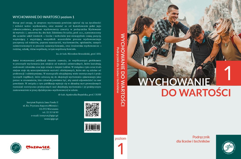 Nowość wydawnicza: Wychowanie do wartości. Podręcznik dla liceów i techników. Poziom 1
