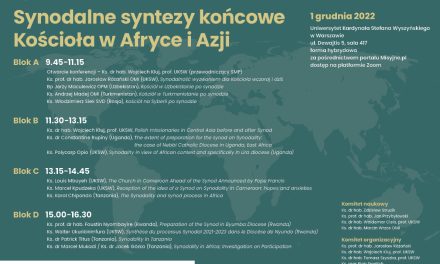 Zaproszenie na międzynarodową konferencję misjologiczną „Synodalne syntezy końcowe Kościoła w Afryce i Azji”