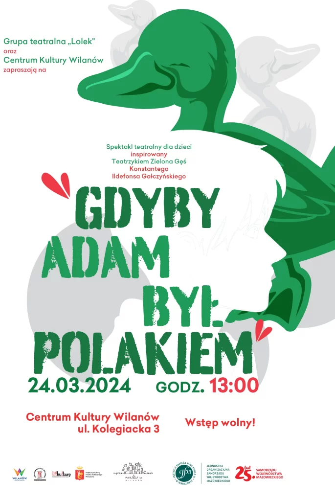Przedstawienie „Gdyby Adam był Polakiem”, Centrum Kultury Wilanów, 24 marca 2024 r. (fot. Jan Twardowski)