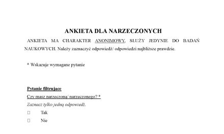 Ankieta dla narzeczonych
