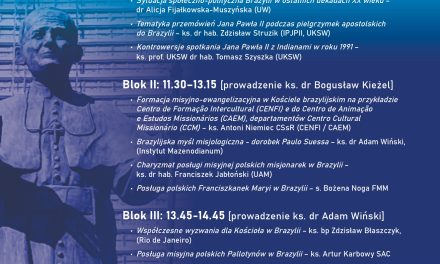 Ogólnopolska Konferencja Misjologiczna „Dar i zobowiązanie. Jan Paweł II w Brazylii”