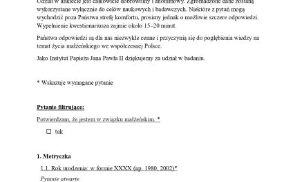 Ankieta dla małżeństw