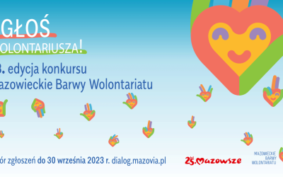 XIII edycja konkursu „Mazowieckie Barwy Wolontariatu”